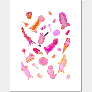 Sea Slugs and Small Sweets in Digital Posters and Art